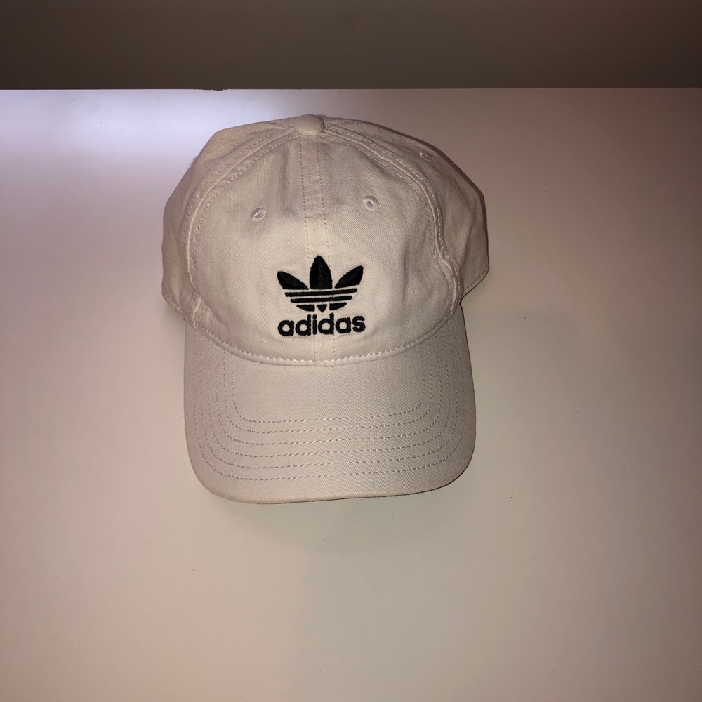 white adidas hat